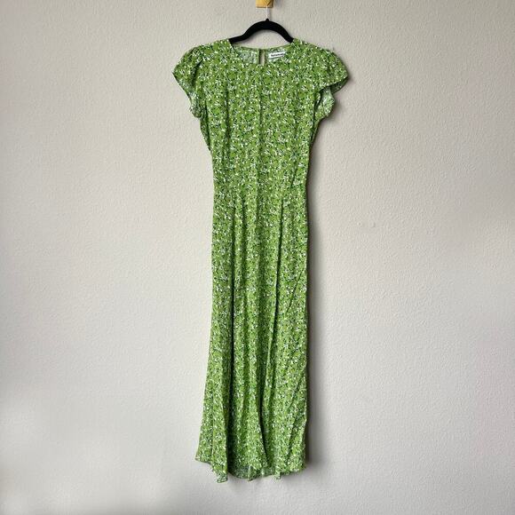 Reformation Gavin Dress in Samantha Light Green Floral Size 2 - Picture 3 of 8